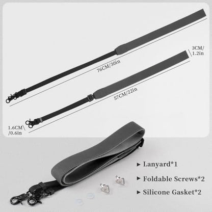 FMOST Drone Neck Strap for DJI RC 2, RC Pro 2, Mavic 4 Pro Controller, PU Leather Lanyard Compatible with DJI Flip, Mini 4 Pro, Mini 3, Air 3S, Mavic 3, Foldable Screw, Tool Free Install