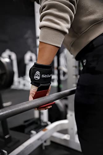 Gymreapers Weight Lifting Hooks (Pair), Heavy Duty Power Wrist Straps Hand Grip Support For Deadlifts, Pull Ups, Shrugs - Gym Gloves For Men and Women - color: Red