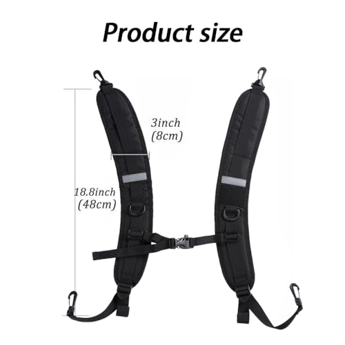 Backpack Straps, Adjustable Backpack Replacement Straps, Backpack Shoulder Strap with Plastic Clips