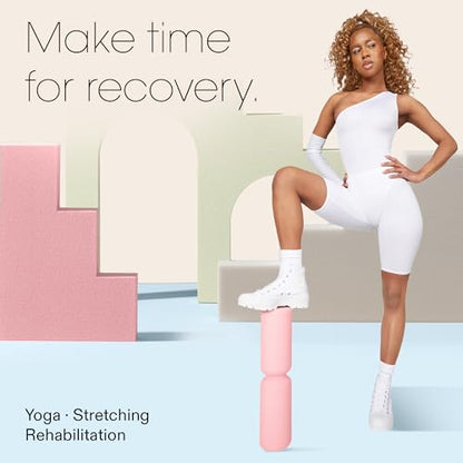 Bala Hourglass Foam Roller (Blush) - Soft Density Back Roller Foam for Physical Therapy, Deep Tissue Muscle Massage, Flexibility & Stretching - Workout Roller for Yoga, Neck, Back & Legs Exercise - color: Blush