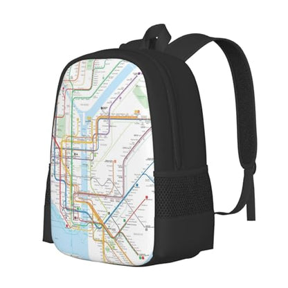 New York City Subway Map Packable Backpack 20l Lightweight, Foldable Travel Daypack - Hiking & Shopping Backpack For Men Women