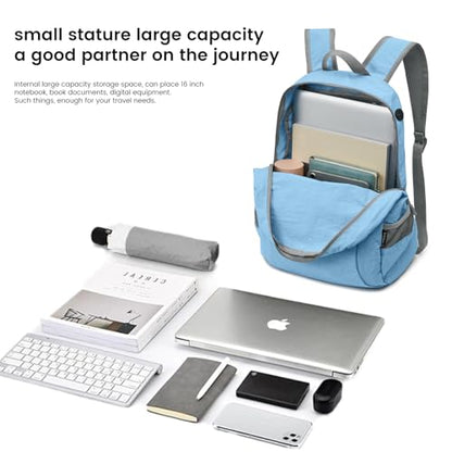 G4Free 20L Lightweight Packable Backpack Travel Hiking Daypack Foldable Backpack for Men Women(Light Blue) - color: Light Blue