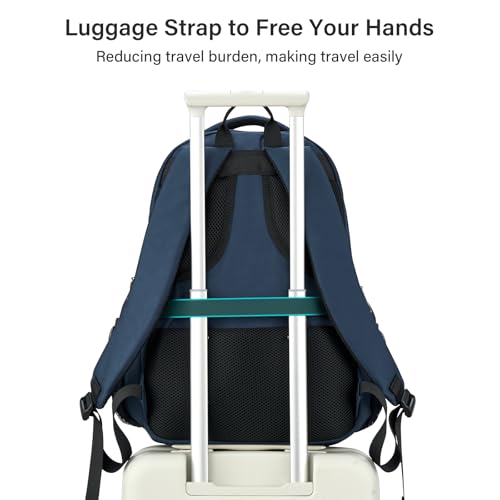 MILADA Travel Backpack For Men Laptop Backpack Women Business Carry On Backpack Airline Approved Fits 16.5 Inch Laptop Bag Work Backpack, Blue - color: Blue