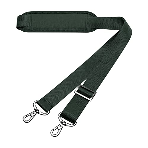 MOSISO 56 inch Shoulder Strap, Adjustable Thick Soft Universal Replacement Non-Slip Fit Padded with Metal Swivel Hooks for Laptop Shoulder Bag/Laptop Messenger Bag/Crossbody Bag, Emerald Green - color: Emerald Green