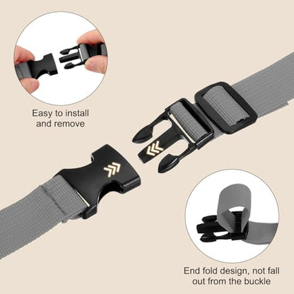 PATIKIL Utility Straps with Quick Release Buckle, (1 Inch x 3 Feet, Gray) (3 Pcs) Adjustable Luggage Polyester Straps Backpack Webbing, Suit for Sleeping Bag/Camping/Hiking - color: Gray, size: 1 Inch x 3 Feet