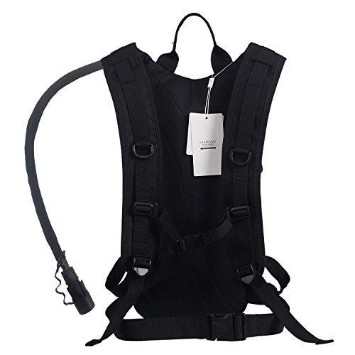 Hydration Backpack with 3L Water Bladder for Hiking and Climbing - color: Black