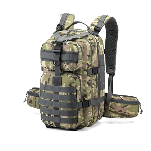 Camo hunting backpack，small tactical backpack, military backpack for men， camping backpack, 3-day bag(Camouflage) - color: Camouflage