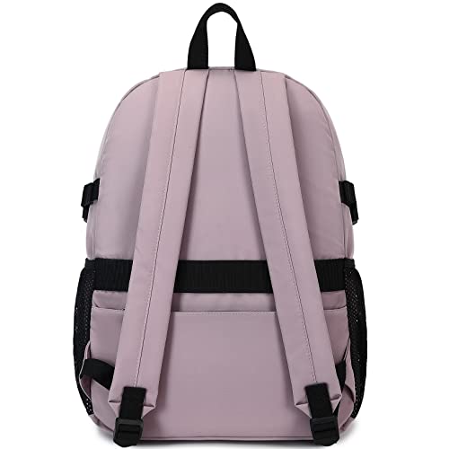 MIRLEWAIY Classical School Backpack Lightweight Bookbag Casual Daypack Travel Work Bag For Teenagers College Girls boys - color: Pink Purple