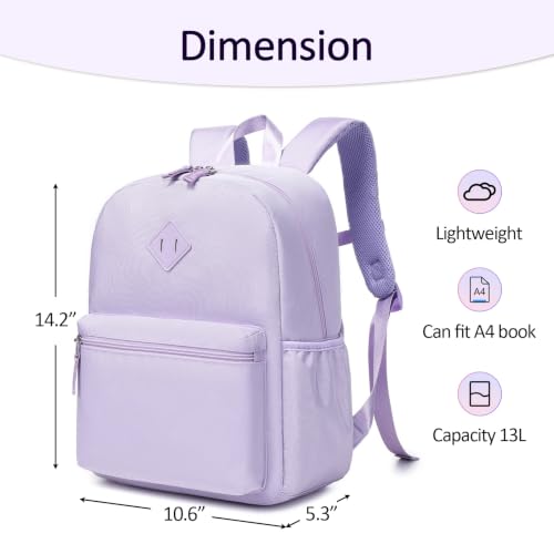 abshoo Kindergarten Backpack for Girls Preschool Backpacks School Bookbag for Kids 4-6(Light Purple) - color: Light Purple