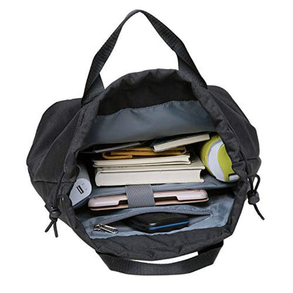 KAUKKO Drawstring Sports Backpack Gym Yoga Bag Shoulder Rucksack for Men and Women (KH02-BLACK) - color: H02-black