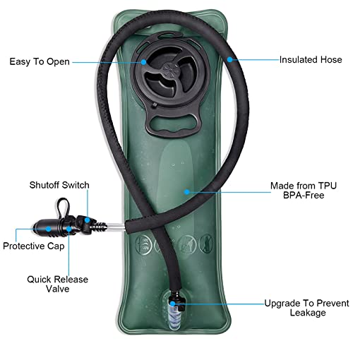 G4Free Tactical Hydration Packs Water Backpack for Outdoor - color: Black