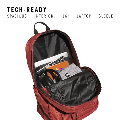adidas Excel 7 School Backpack for Laptop, Gym and Travel, 34L, Preloved Ruby Red/Black/7.5, OSFA - color: Preloved Ruby Red/Black/7.5, size: One Size