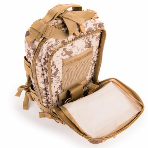 Medium Backpack with Pistol Retention System, Desert Digital, Concealed Carry Capability with MOLLE Webbing Exterior for Modular Gear Expansion - color: Desert Digital