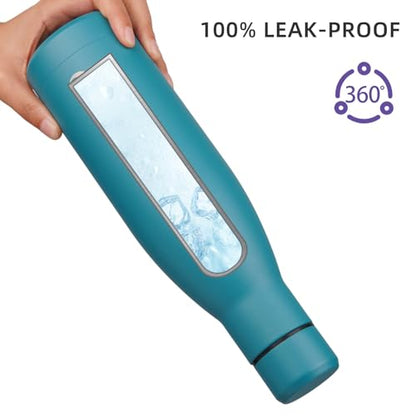 BJPKPK 12 oz Small Water Bottle, Reusable Insulated Stainless Steel Flask - color: Laguna, size: 12 Ounces