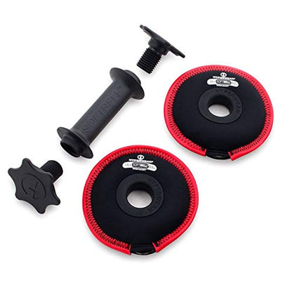 HYPERWEAR SoftBell Adjustable Dumbbells – Soft Neoprene Weight Plates with Easy-Grip Handle, Modular Dumbbell System for Home Gym, Strength & Functional Training (3-40 lbs) - color: (A) 3-Pound | Red | Single