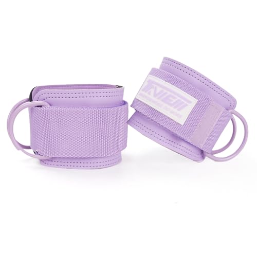 TAVIEW Ankle Straps Cable Machine Attachment for Gym - Cable Kickback Ankle Straps - Padded Ankle Cuffs for Glute Kickbacks and Leg Workouts - color: Purple-Pair