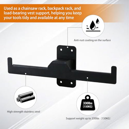 PACEWALKER Backpack Leaf Blower Hanger, Storage Tactical Gear Stand Heary Duty Chainsaw Wall Mount Stand Accessories Garage Organization Storage Heavy Duty Garage Storage Tool Organizer - size: 2 Pack