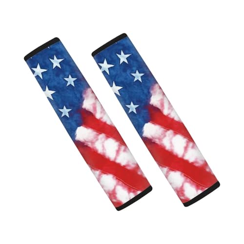 Forchrinse American Flag Patriot Car Seat Belt Cover Pads for Women Men Independence Day Seatbelt Shoulder Pad Safety Belt Strap Pad Protector - color: American Flag