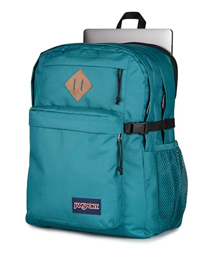JanSport Main Campus Backpack - Travel or Work backpack w 15-Inch Laptop Sleeve and Dual Water Bottle Pockets, Emerald Pool - color: Emerald Pool