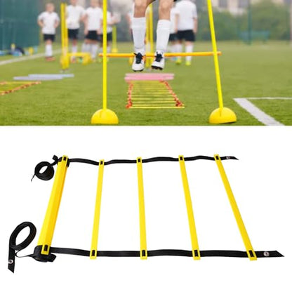 Agility Ladder Footwork Exercise Ladder Speed Training for Sports with Portable Design for Football Basketball Tennis Soccer Fitness Home Gym - size: 7 Meters 13 Rung