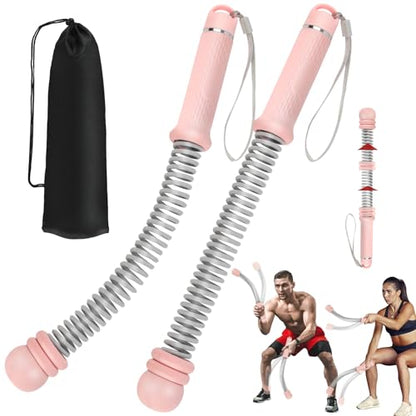 2PCS Ropeless Battle Ropes with Adjustable Weighted Ring-Battle, Cordless Battle Rope for Home Gym, HIIT Workout, Low-Impact Cardio, Strength Training, Portable Fitness Equipment for Women & Men