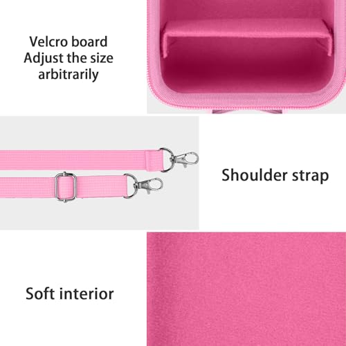 Camera Case for VJIANGER/VETEK/NIKICAM/Yatao 4K Vlogging Camera,Carrying Case Holder for 4K Vlogging Camera and Accessories(Pink Case) - color: Pink Case