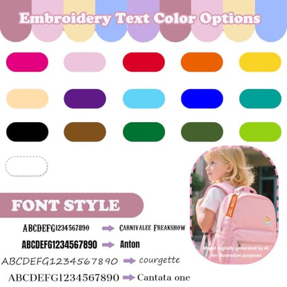 Custom Embroidered Name Tag for Bags – Personalized Name Keychain, Luggage Tag, Book Bag & Diaper Bag ID Labels