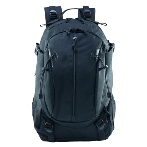 Tactical Military Assault 30L Travel Backpack, Army 3-Day Assault Pack for Camping, Hunting, Trekking, Outdoor Survival Range Molle Bag with Multi-Compartment Storage, Black - color: Black (Bk), size: 30 L