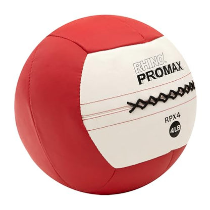 Champion Sports Rhino Promax Wall Balls - Soft Shell Non-Slip Grip for Weightlifting, Plyometrics, Cross Training, & Home Gym - style: 4 LBS