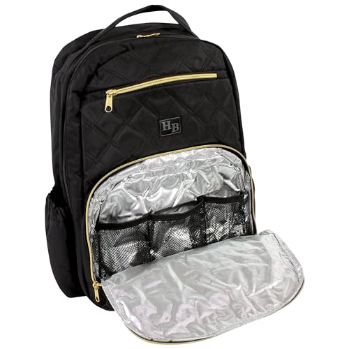 Hudson Baby Unisex Baby Premium Diaper Bag Backpack and Changing Pad, Black, One Size - color: Black