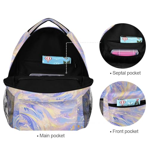 Backpack for Women Men Waterproof Backpack with Chest Strap Gift Men & Women Yellow Navy Blue Purple - color: Multicolor01