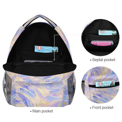Backpack for Women Men Waterproof Backpack with Chest Strap Gift Men & Women Yellow Navy Blue Purple - color: Multicolor01