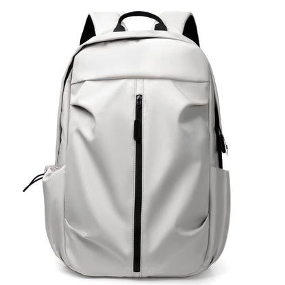 Ivory Minimalist Backpack for Laptop, Lightweight Water-Resistant Business Casual Daypack with Multi-Compartment Design