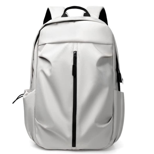 Ivory Minimalist Backpack for Laptop, Lightweight Water-Resistant Business Casual Daypack with Multi-Compartment Design