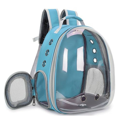 Cat Bubble Backpack Carrier for Small Medium Dogs Cats Carrying Bag, Airline Approved Pet Travel Carrying Bag Dog Hiking Walking Outdoor Backpack (Blue) - color: Blue