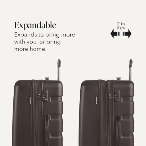SwissGear 7366 Signature Hardside Expandable Luggage with Spinner Wheels and TSA Lock, Weekender Tote, Chocolate, 2-Piece Set (Weekender/27) - color: Chocolate, size: 2-Piece Set (Weekender/27")