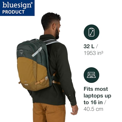 Osprey Nebula Commuter Backpack, Green Tunnel/Brindle Brown - color: Green Tunnel/Brindle Brown