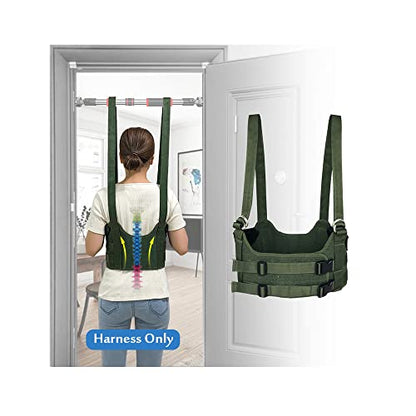 Back Stretcher Lumbar Traction Device Spinal Decompression Machine Lumbar Belt for Lower Back Pain Relief Sciatica Herniated Disc Back Alignment Device Hang Upside Down Stretch Back Harness (S 34~38) - color: Small