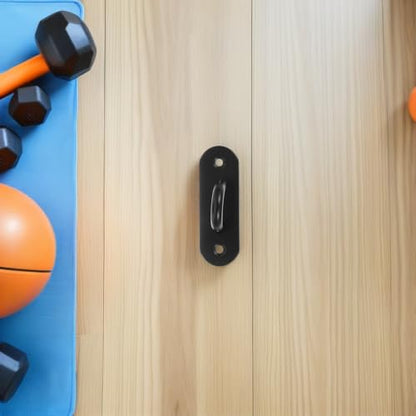 6pcs Stainless Steel Resistance Band Wall Anchors and Exercise Band Door Hooks, Large Open Eye Plate for Gym Workout, Yoga Strap Mounts for Home Fitness Training
