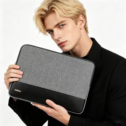 Laptop Case 13.3 inch, 13-13.3 inch Laptop Sleeve Compatible with MacBook Air M4 M3 M2 M1 2025-2018 / Pro M2 M1 2025-2016, HP Dell ASUS Lenovo Acer, Water-Resistant Computer Case Bag - color: Gray&Black Color Blocking, size: 13-14 inch