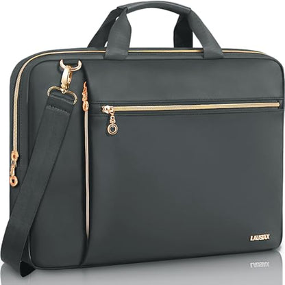 Laptop Case Bag Women Men Computer Sleeve Compatible with MacBook/Dell/HP/Acer/ASUS/LG, Waterproof Shoulder Carrying Briefcase, Grey, 17-17.3 Inch - color: Heather Grey, size: 17.3 inch