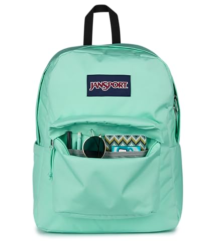 JanSport SuperBreak Plus Backpack with Padded 15-inch Laptop Sleeve and Integrated Bottle Pocket - Spacious and Durable Daypack for Work and Travel - Magic Mint - color: Magic Mint