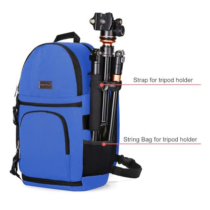 MOSISO Camera Sling Bag, DSLR/SLR/Mirrorless Camera Case Shockproof Photography Camera Backpack with Tripod Holder & Removable Modular Inserts Compatible with Canon/Nikon/Sony/Fuji, Royal Blue - color: Royal Blue