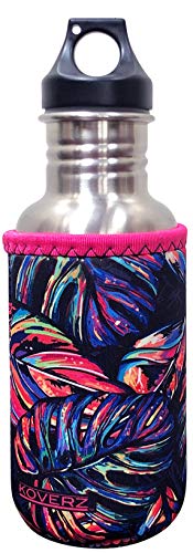 Neoprene 16-18 oz 500ml Water Bottle Insulator Cooler Coolie - Tropics - color: Tropics, size: Med 16-18oz