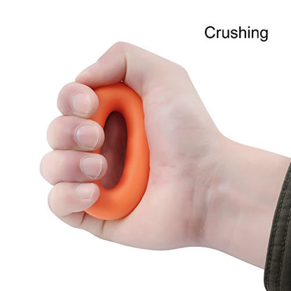 Wisdompro 3 Pack Hand Grip Strengthener Rings, Strength Trainer for Finger, Forearm Exercise, Rock Climbing Gripper Workout - 30, 40 and 50 Lbs