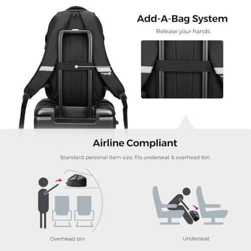 Swissdigital Design Travel Backpack for Men with USB Charging Port SD803-16 - color: Haze Blue/Black