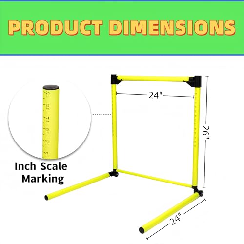 Adjustable Height Hurdles Training Equipment, 3Pcs Practice Hurdles Track and Field for Agility Training, Indoor & Outdoor Detachable Jumping Speed Hurdles for Football, Soccer, Basketball, Dogs