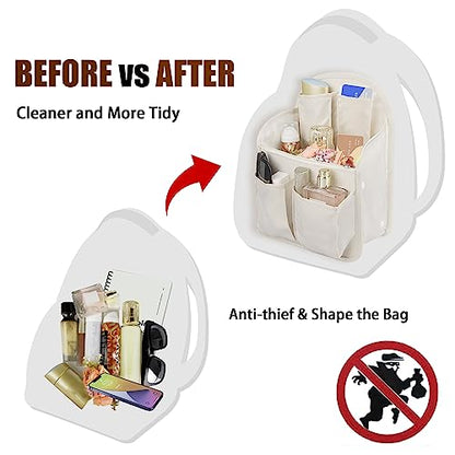Bag Organizer Insert, Oxford Fabric Travel Divider Bag for Men or Women, Lightweight Bag Liner, Waterproof Organizer Pouch for Rucksack, Tote Bag, Shoulder Bag, etc. (Small) - size: Small