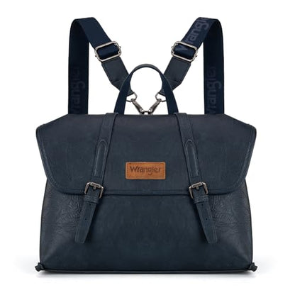 Wrangler Laptop Bag for Women Messenger Bag Briefcase Computer Backpack Convertible Satchel Bag - color: Navy, size: 13 inch