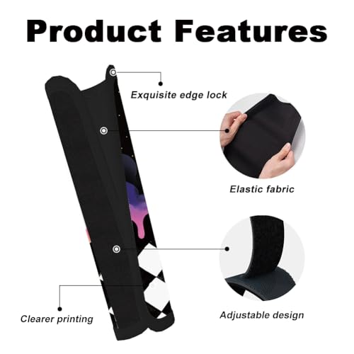 2Pcs Soft Auto Seat Belt Cover Pads, Galaxy Planet Car Seatbelt Shoulder Cushion for Comfortable Driving, Compatible with All Cars' Seatbelt and Backpack Straps 11x2.4inch - color: Galaxy